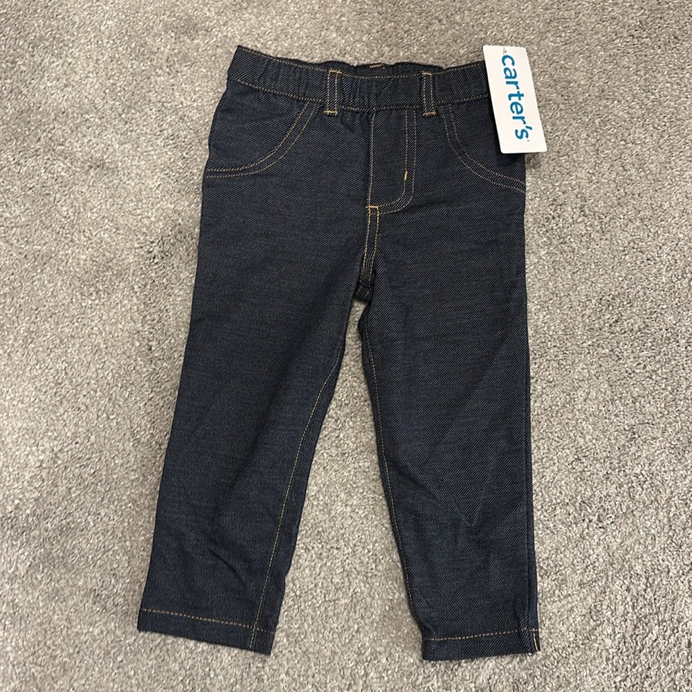 NWT Carters denim like leggings toddler girl - 18months